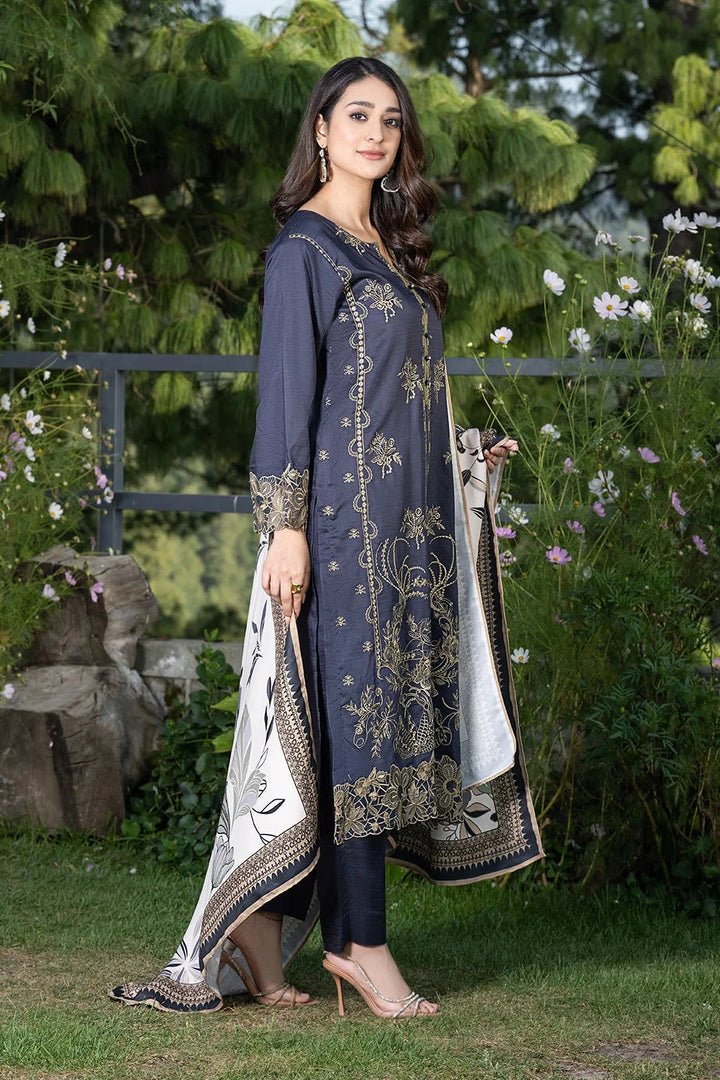 3PC Stitched Embroidered Linen Suit RTW-KLE-3534 Printed KHAS STORES 