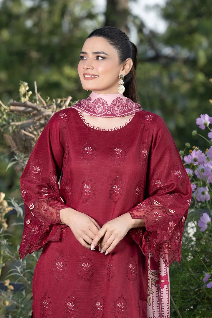 3PC Stitched Embroidered Linen Suit RTW-KLE-3535 Printed KHAS STORES 