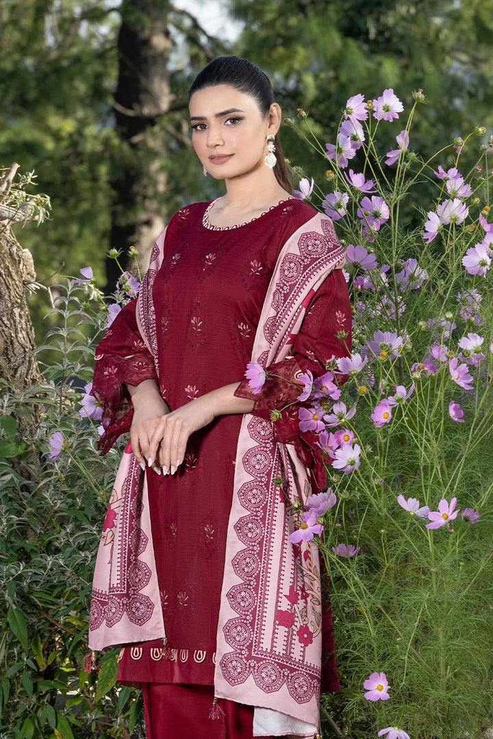 3PC Stitched Embroidered Linen Suit RTW-KLE-3535 Printed KHAS STORES 