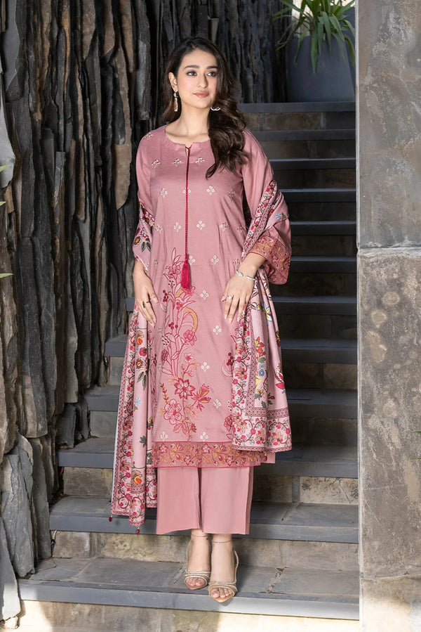 3PC Stitched Embroidered Linen Suit RTW-KLE-3536 Printed KHAS STORES 