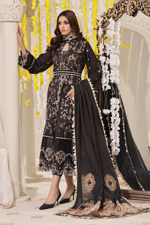 3PC Unstitched Embroidered Chiffon Suit KNAC-2241 Chiffon Collection KHAS STORES 