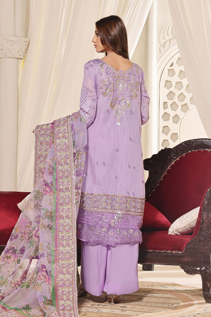 3PC Unstitched Embroidered Chiffon Suit KNAC-2243 Chiffon Collection KHAS STORES 