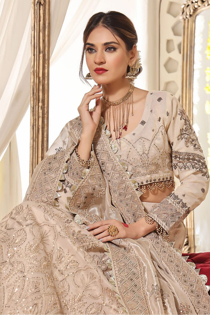 3PC Unstitched Embroidered Chiffon Suit KNAC-2245 Chiffon Collection KHAS STORES 