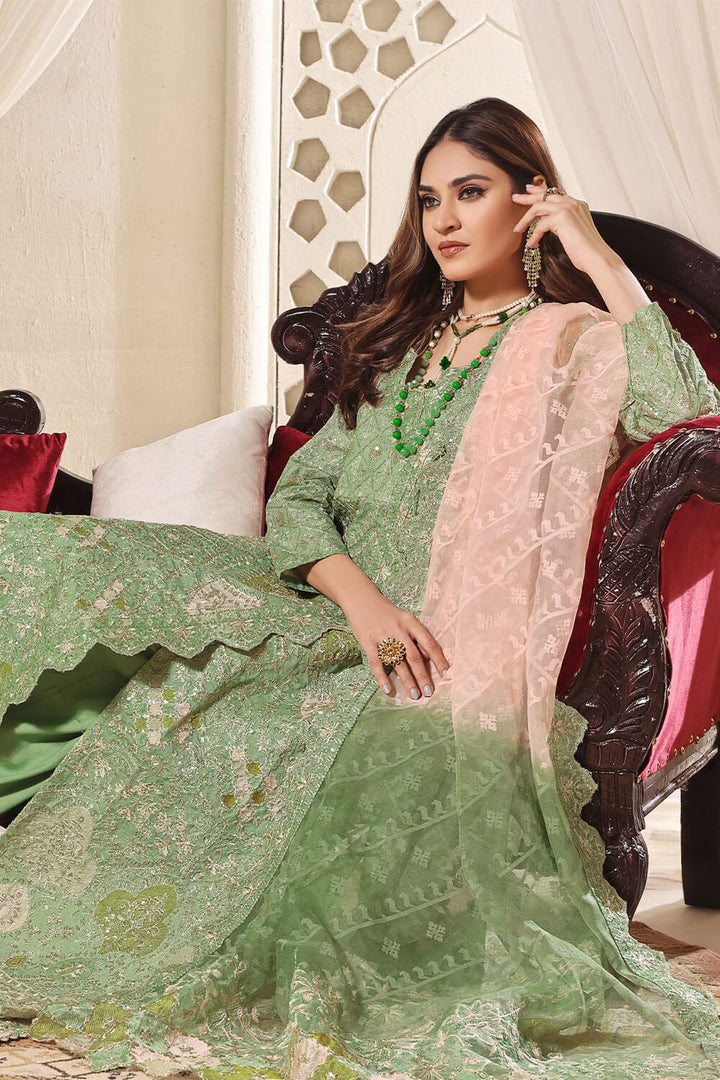 3PC Unstitched Embroidered Chiffon Suit KNAC-2246 Chiffon Collection KHAS STORES 
