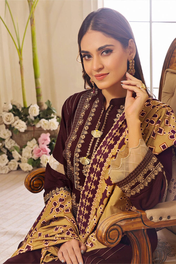 3PC Unstitched Embroidered Jacquard Linen Suit KJE-2281 KHAS STORES 