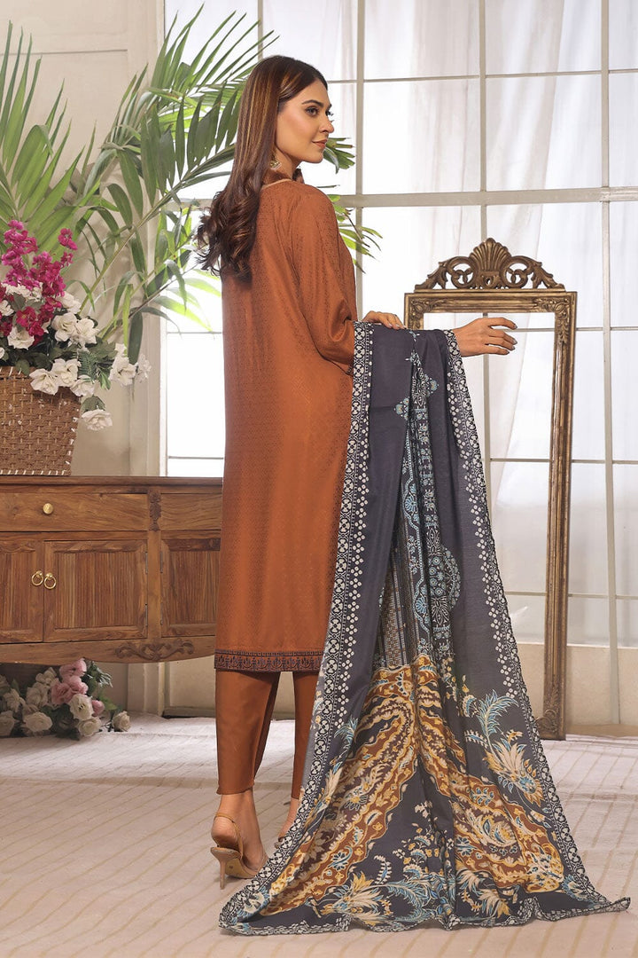 3PC Unstitched Embroidered Jacquard Linen Suit KJE-2285 KHAS STORES 