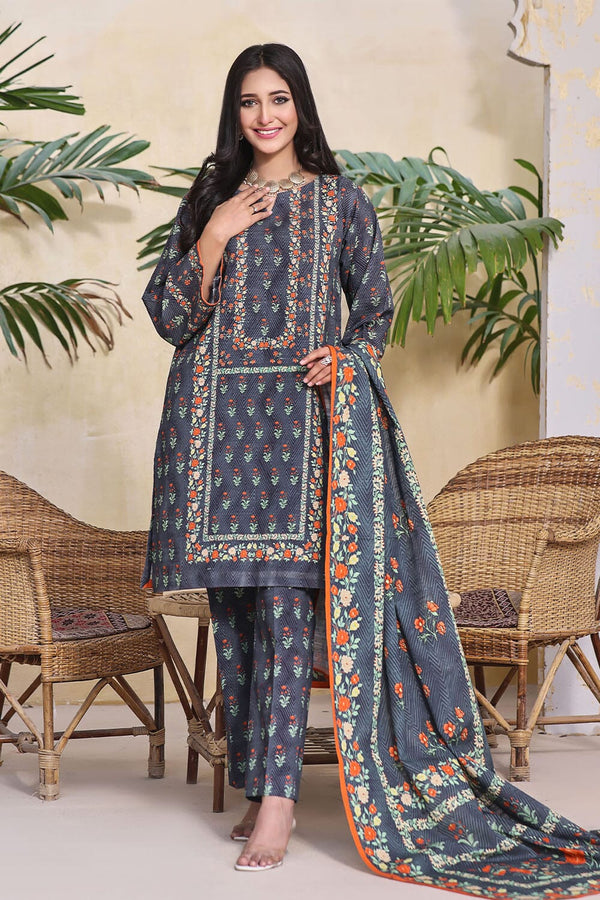 3PC Unstitched Khaddar Suit KKH-2264 KHAS STORES 