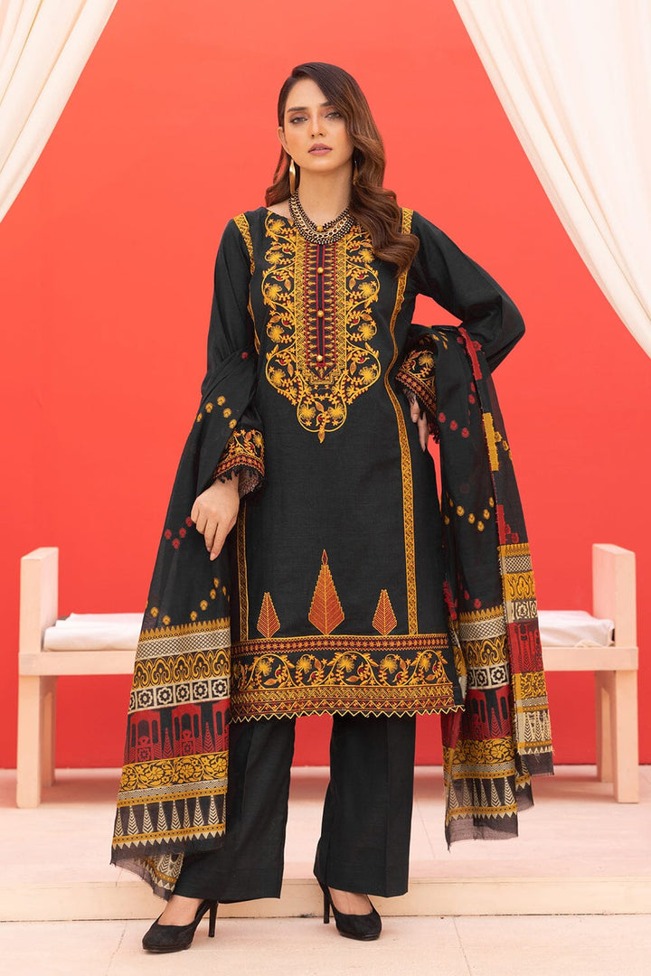 3Pcs Unstitched Emb Khaddar KKE-2272 KHAS STORES 
