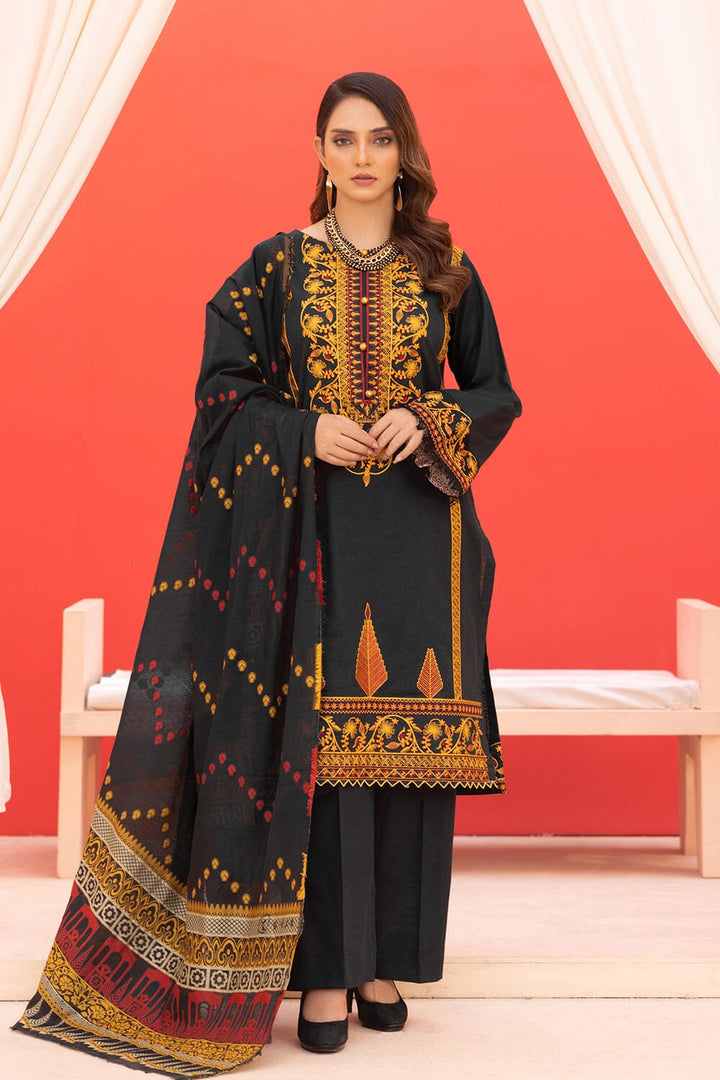3Pcs Unstitched Emb Khaddar KKE-2272 KHAS STORES 