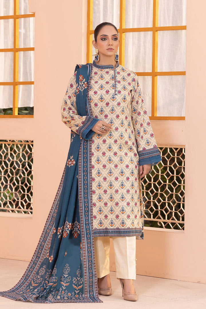 3Pcs Unstitched Khaddar KKH-2331 KHAS STORES 
