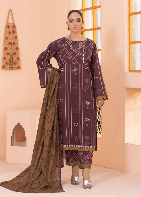 3Pcs Unstitched Khaddar KKH-2336 KHAS STORES 