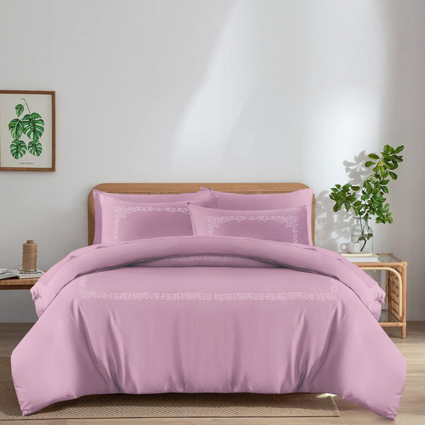 6 PCS BED SET ROYAL EXQUISITE PURPLE Luxury Bedding HOMBEDCLU 