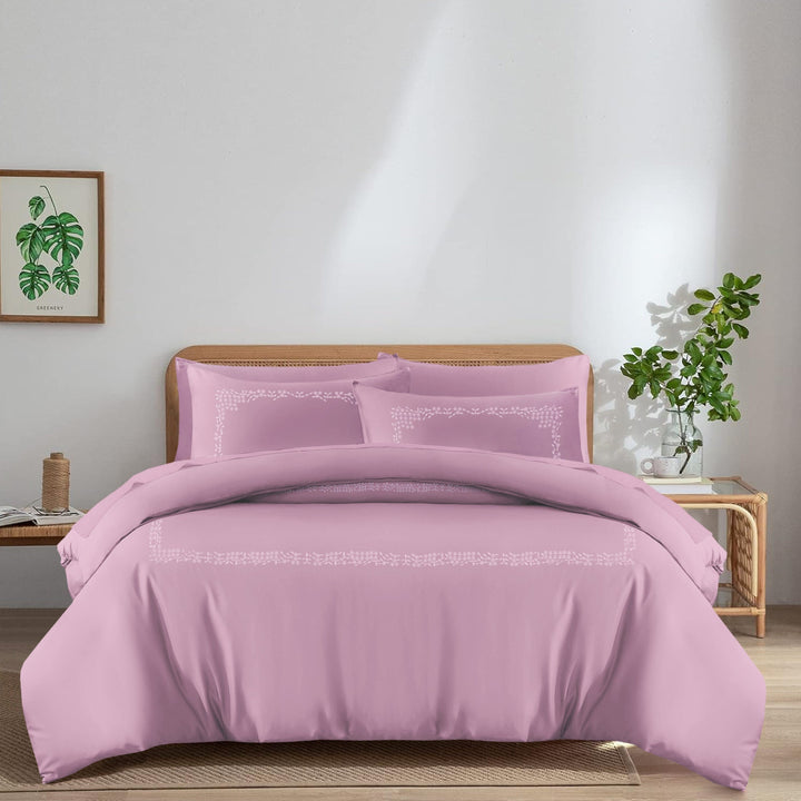 6 PCS BED SET ROYAL EXQUISITE PURPLE Luxury Bedding HOMBEDCLU 