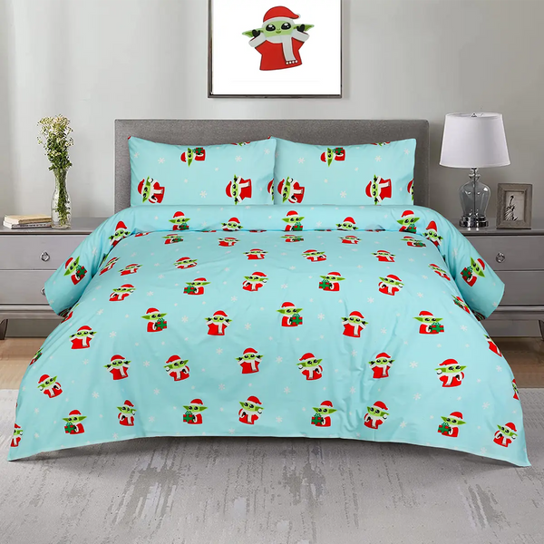 BED SHEET COSMIC CLAUS - KING Printed Range 144 TC HOMBEDROO 