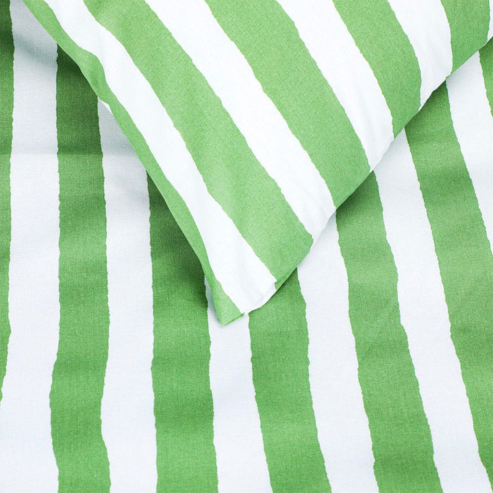 BED SHEET GREEN STRIPE-QUEEN Home Collection 2021 HOMBEDCLU 
