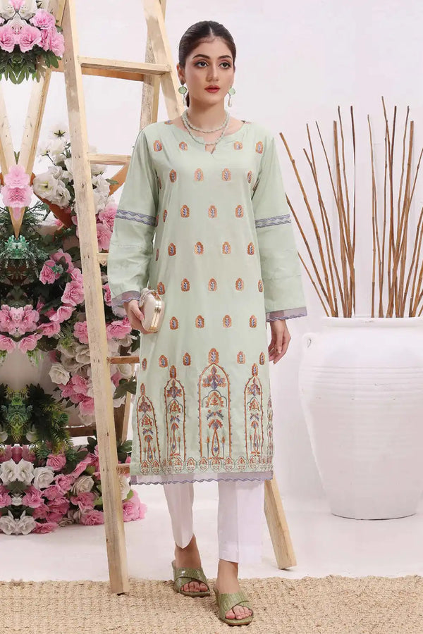 Embroidered Lawn Stitched Shirt DRLE-1987 Embroidered KHAS STORES 