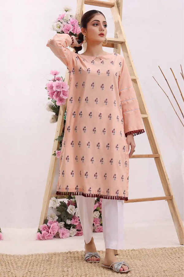 Embroidered Lawn Stitched Shirt DRLE-1989 Embroidered KHAS STORES 