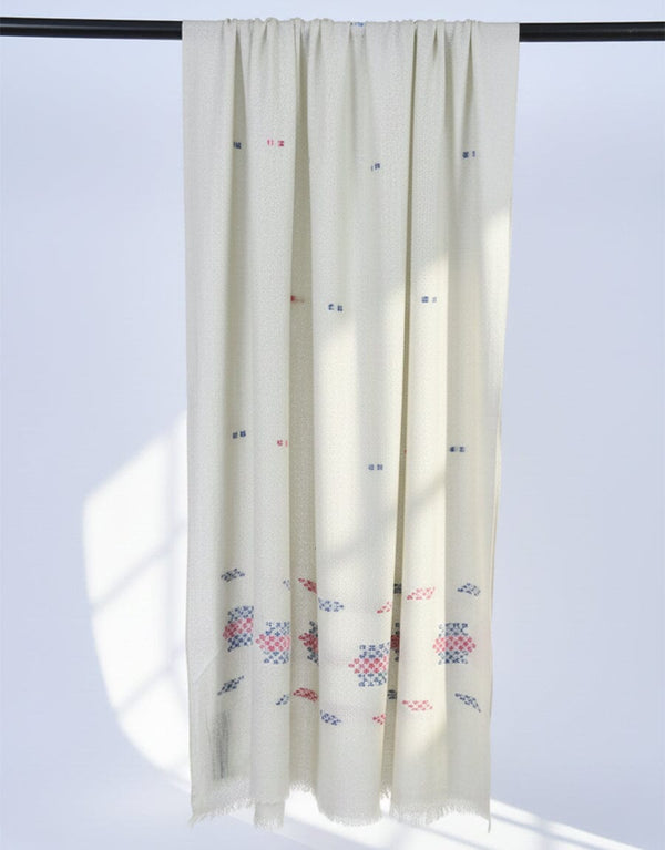 Khaddi Embroidered Shawl-08 Slate Apparel & Accessories KHAS STORES 