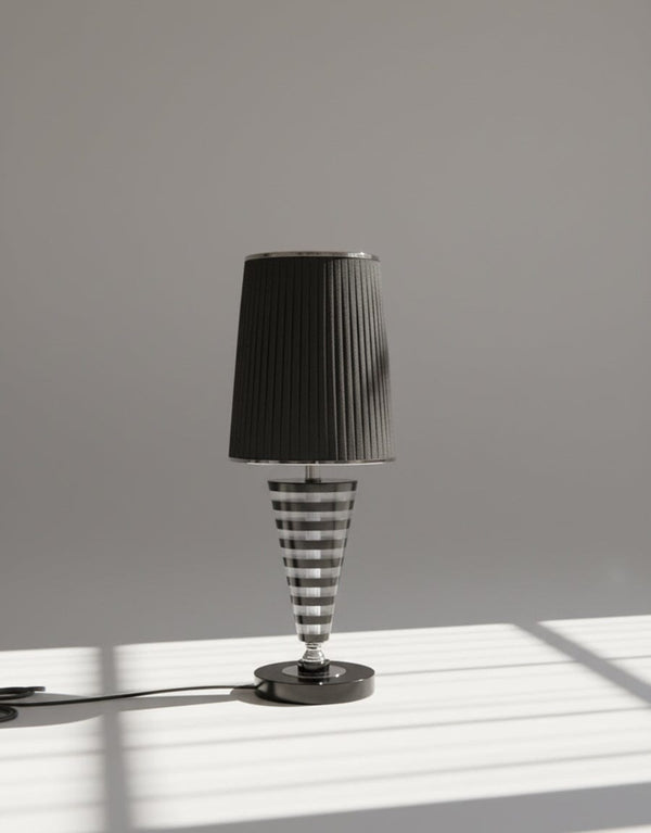 Modern Black Striped Table Lamp Decor KHAS STORES 