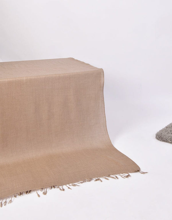 PASHMINA SHAWL-Dusty Brown Apparel & Accessories KHAS STORES 