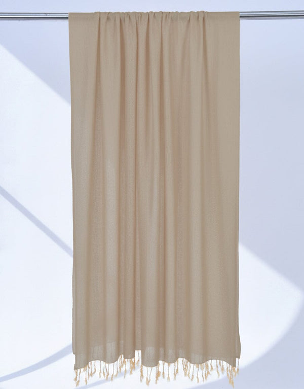 Plain Shawl-Beige Apparel & Accessories KHAS STORES 