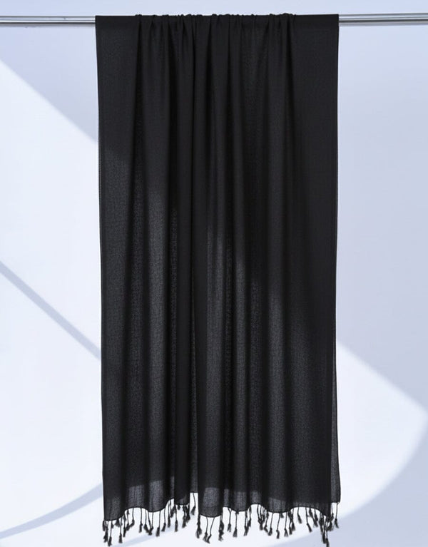 Plain Shawl-Black Apparel & Accessories KHAS STORES 
