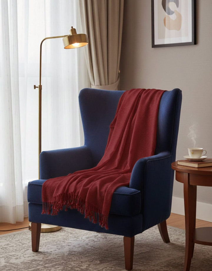 Plain Shawl-Maroon Apparel & Accessories KHAS STORES 