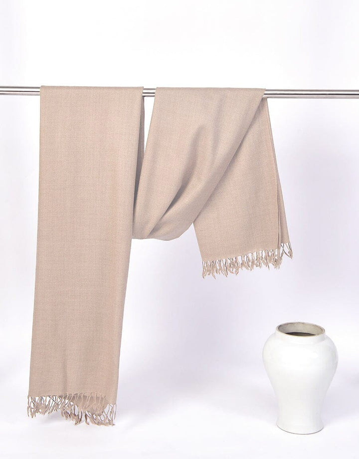 Plain Wool Shawl Beige Apparel & Accessories KHAS STORES 