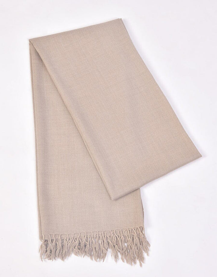 Plain Wool Shawl Beige Apparel & Accessories KHAS STORES 