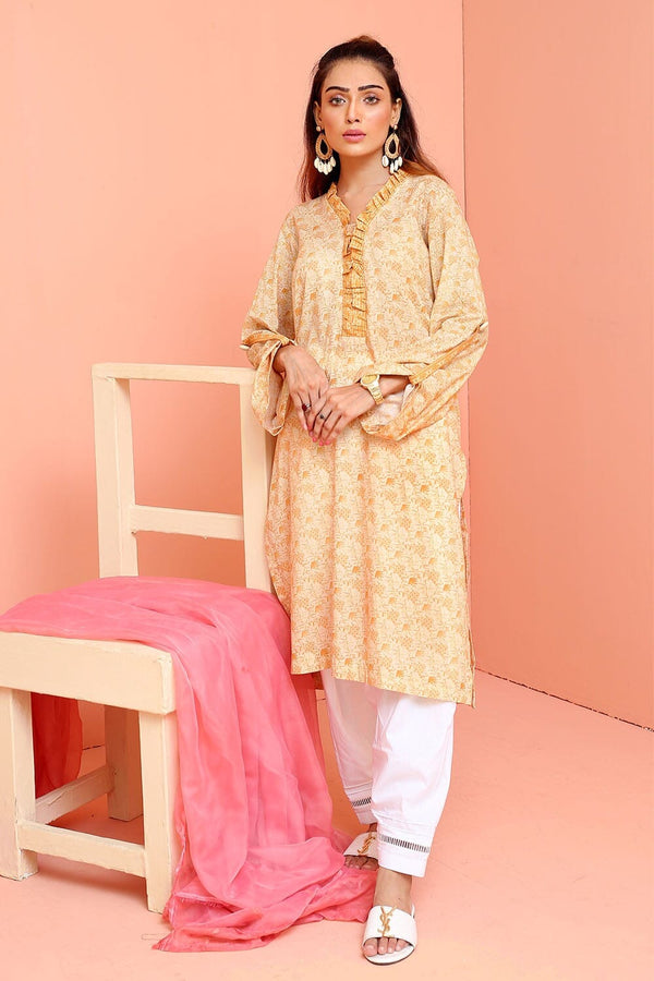 Printed Lawn Stitched Shirt DR-2133 Printed KHAS STORES 