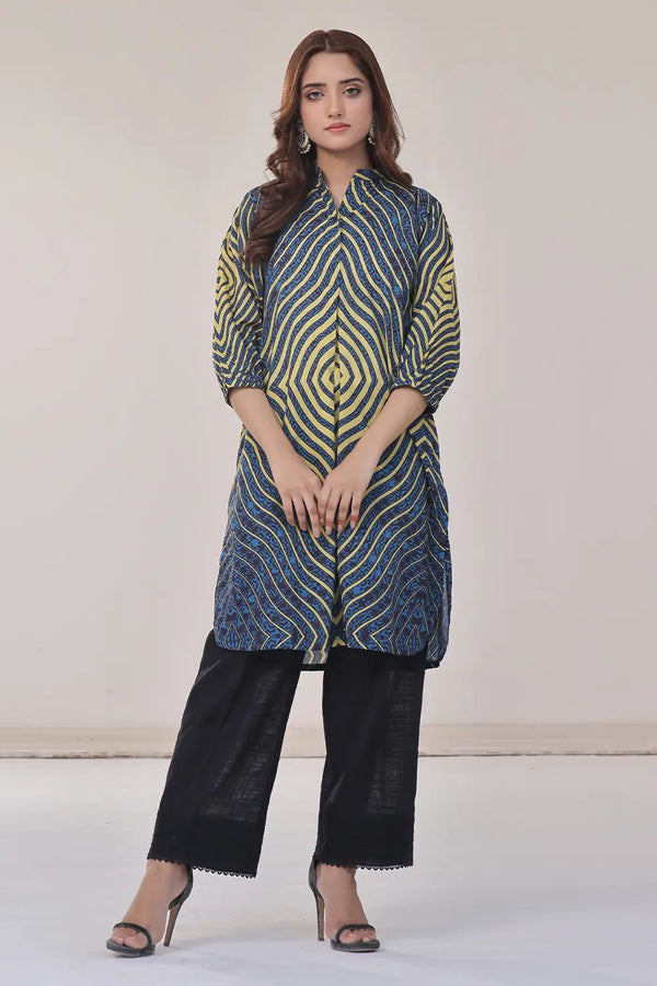 Printed Lawn Stitched Shirt DR-2541 Printed KHAS STORES 