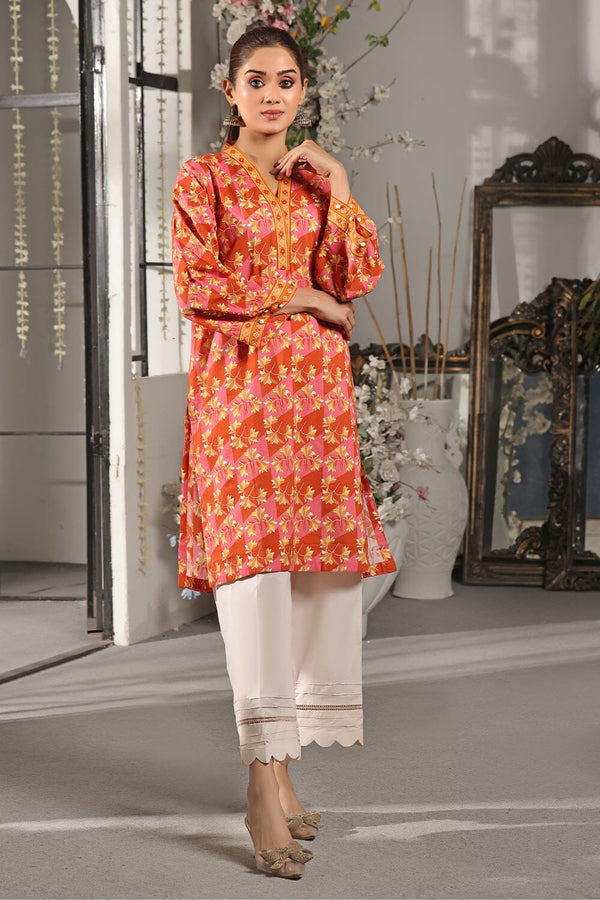 Printed Lawn Stitched Shirt DR-2547 Printed KHAS STORES 