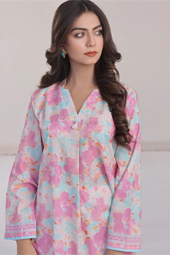 Printed Lawn Stitched Shirt DR-2552 Printed KHAS STORES 