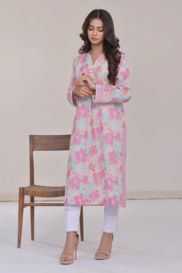Printed Lawn Stitched Shirt DR-2552 Printed KHAS STORES 