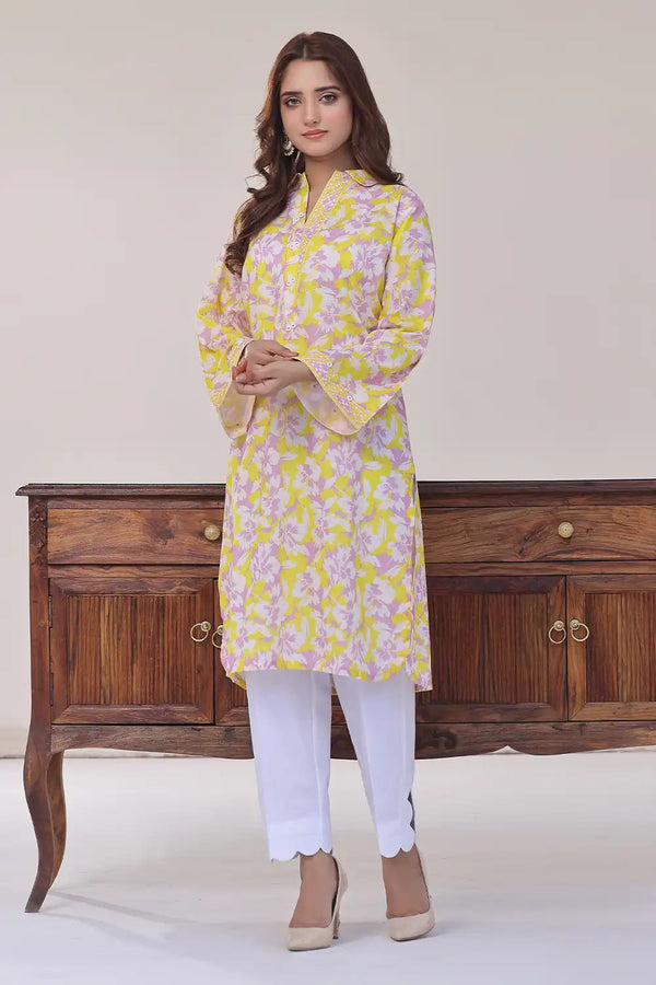 Printed Lawn Stitched Shirt DR-2553 Printed KHAS STORES 
