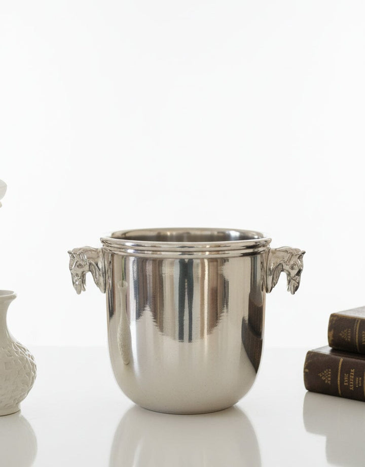 Silver Horse-Handle Ice Bucket Decor KHAS STORES 