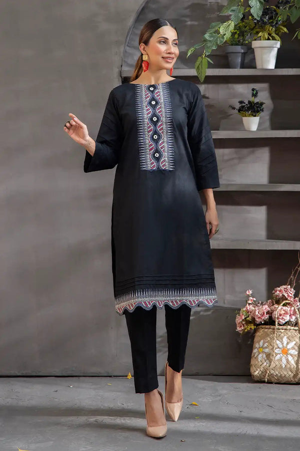 Stitched Embroidered Cambric Shirt and Trouser RKCC-052 Embroidered KHAS STORES 