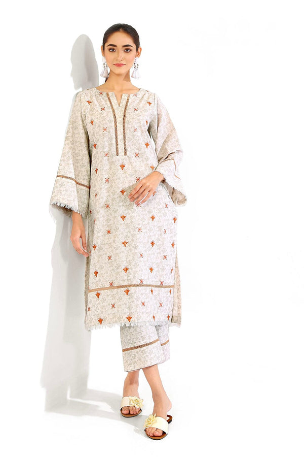 Stitched Khaddar SHIRT & TROUSER RKTE-037 KHAS STORES 