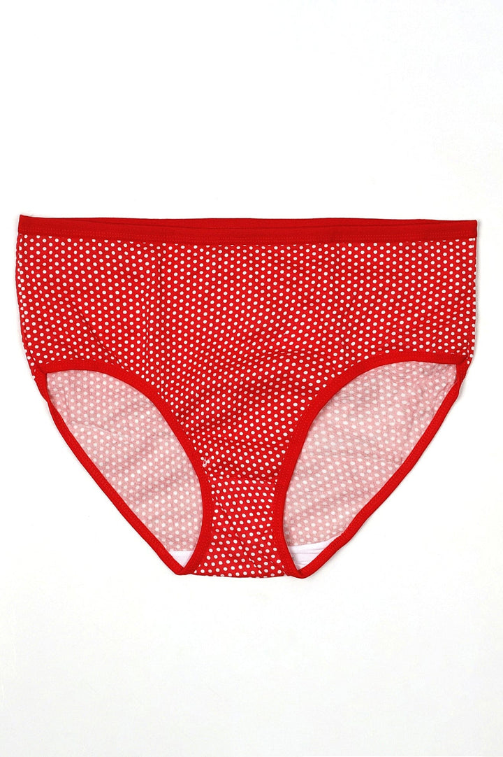 Super Soft Dotted Cotton Bikini Panties (PACK OF 5) KHAS STORES 