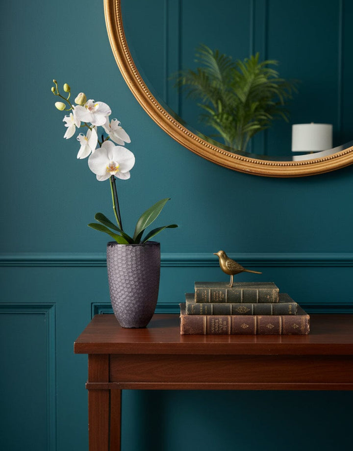 Textured Purple Glass Vase Decor KHAS STORES 