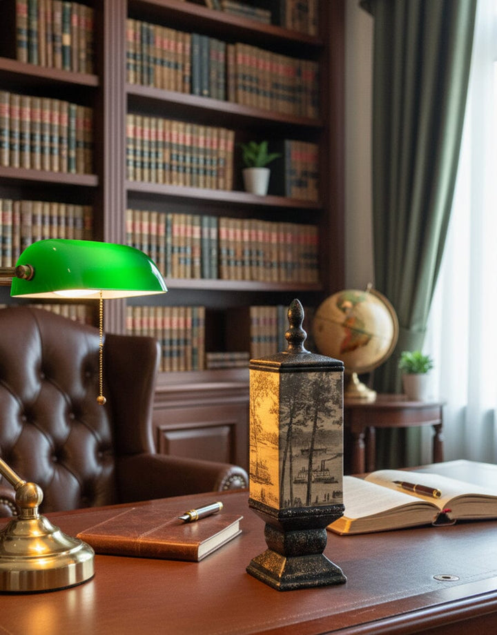 Vintage Landscape Ceramic Jar Decor KHAS STORES 