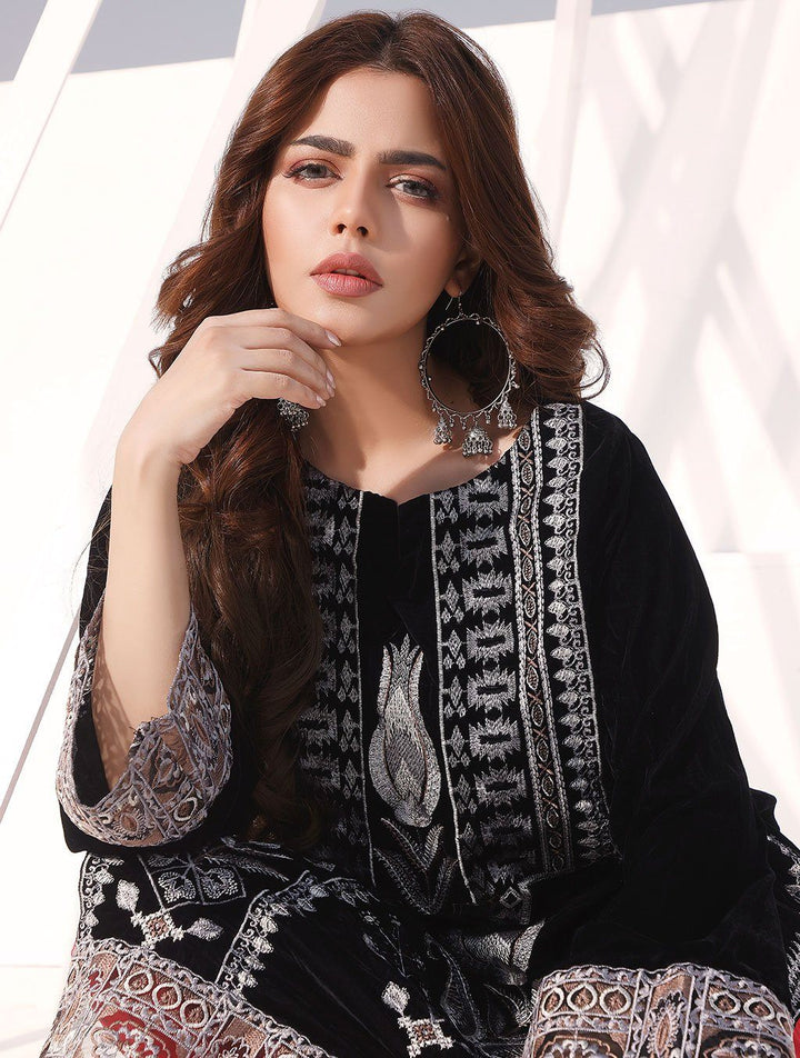 2 Pcs Embroidered Velvet Suit ERV-172 Luxury Velvet FASSTILAD 