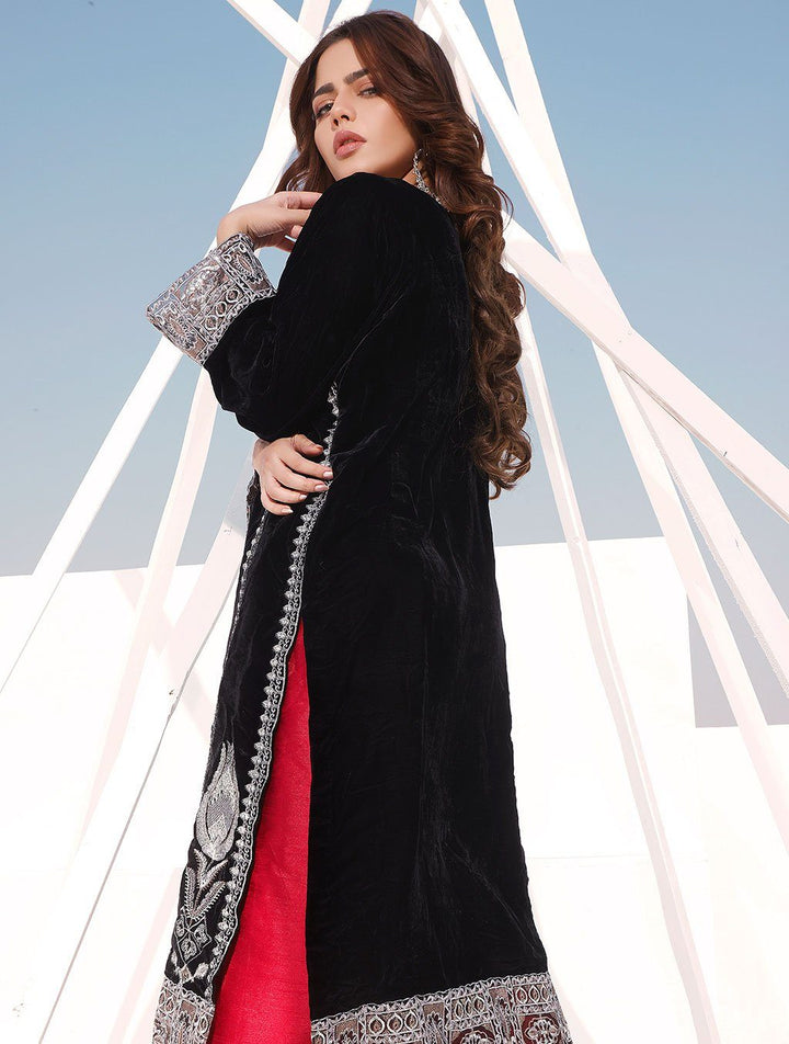 2 Pcs Embroidered Velvet Suit ERV-172 Luxury Velvet FASSTILAD 