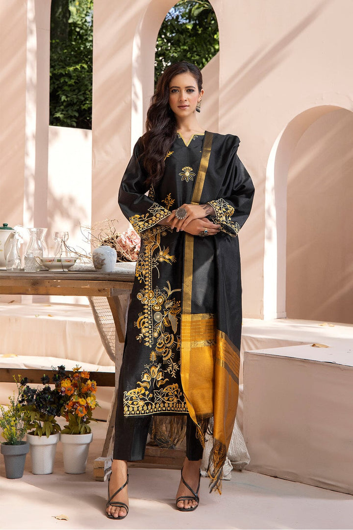 3 Pcs Unstitched EMB Faux Silk SUIT KFSE-2326 KHAS STORES 