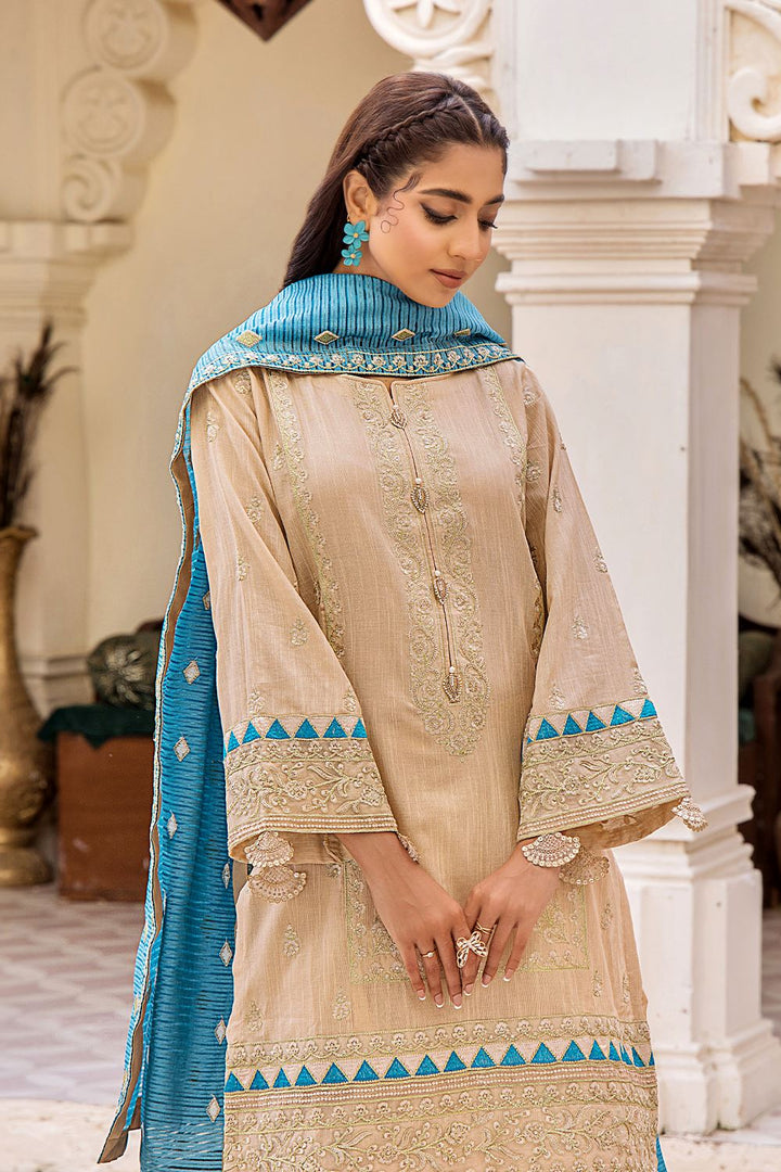 3 Pcs Unstitched Emb Khaddar Suit KKE-1612 KHAS STORES 