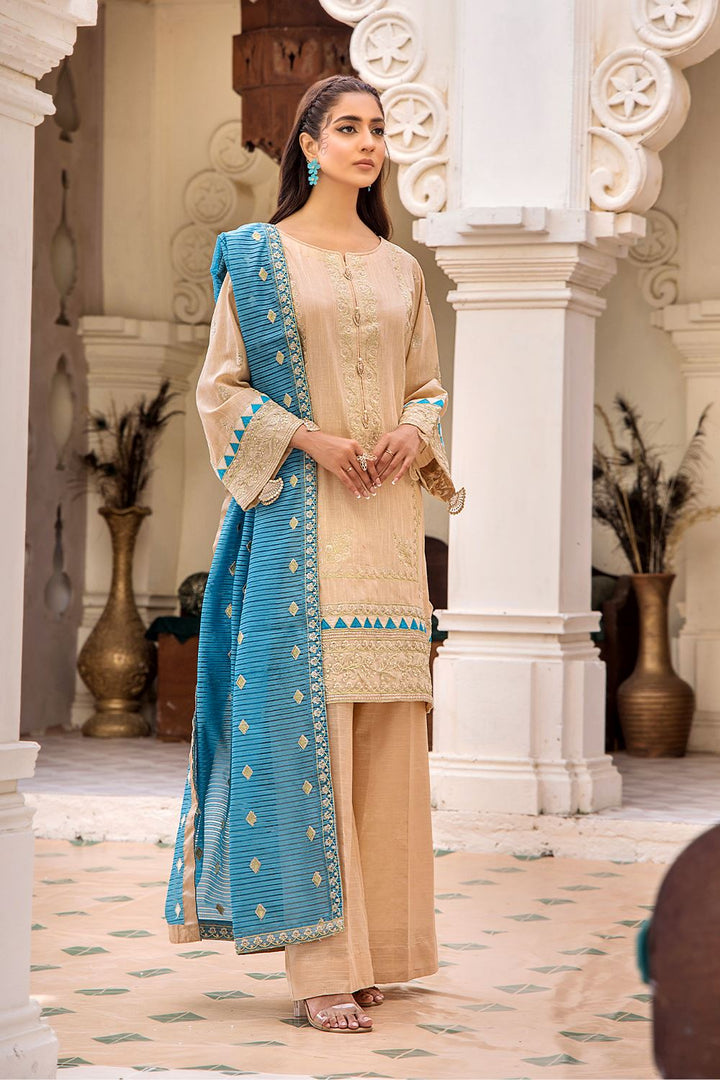 3 Pcs Unstitched Emb Khaddar Suit KKE-1612 KHAS STORES 