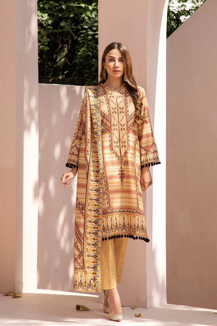 3 Pcs unstitched Khaddar SUIT KKH-2203 KHAS STORES 