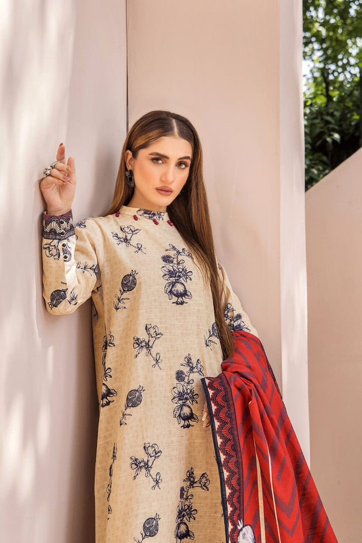 3 Pcs Unstitched Khaddar Suit KKH-2232 KHAS STORES 