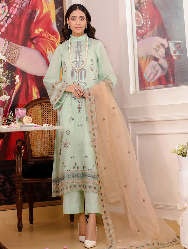 3 Piece Stitched Ladies Suit KOE-7045 Khas Lawn 22 - Volume 8 (Khas K Sang) FASSTILAD 