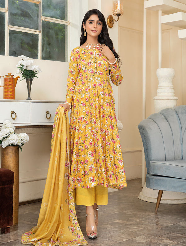 3 Piece Unstiched Karandi Suit KKR-2213 Winter 2022 Vol IV KHAS STORES 